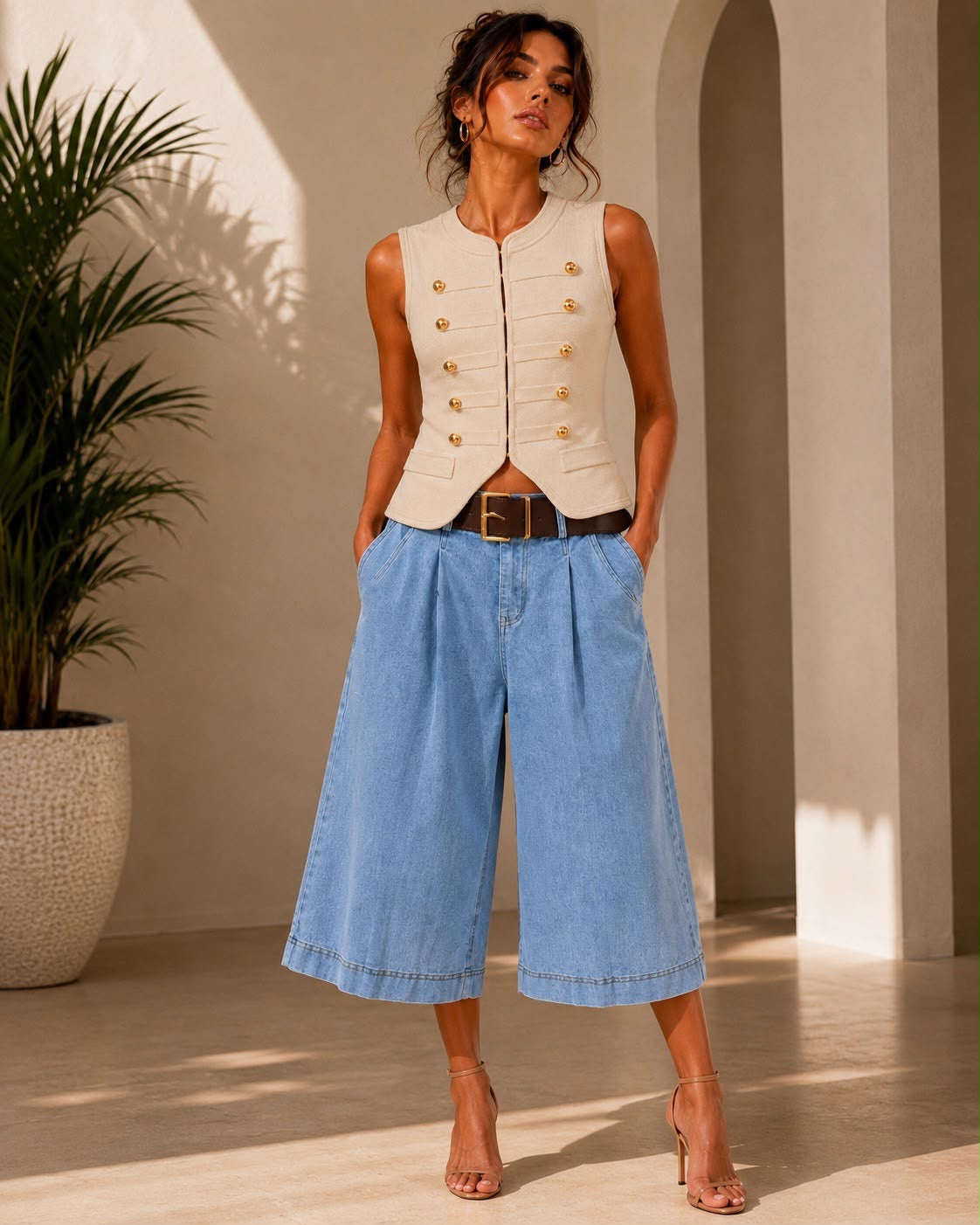 GLORIANNY DENIM BERMUDA SHORTS