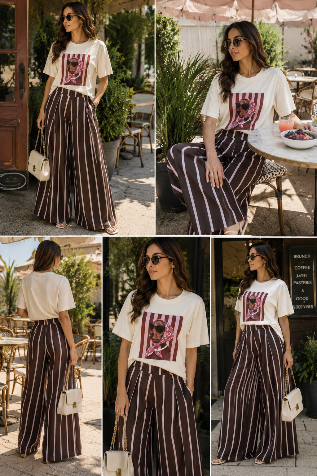 CORALIA STRIPE PALAZZO PANTS