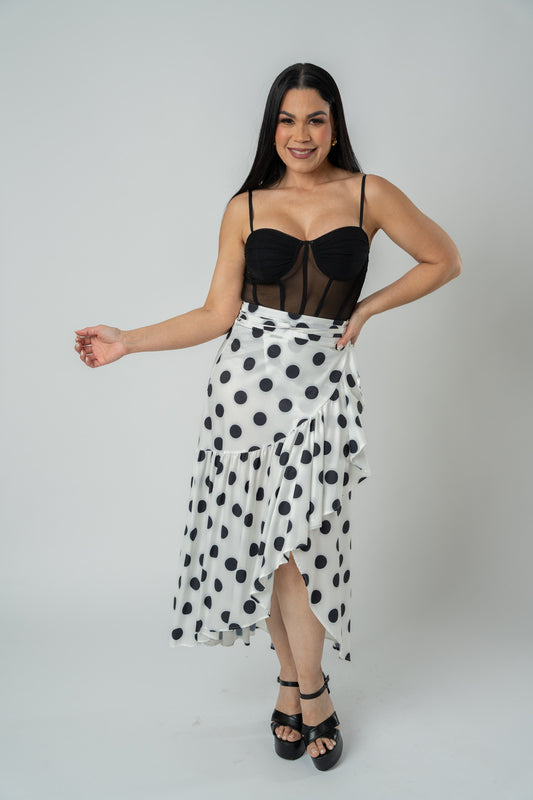 JENNIFER POLKA DOT SKIRT