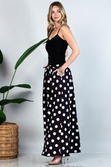 PALAZZO POLKA DOT PRINT PANTS