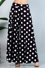PALAZZO POLKA DOT PRINT PANTS