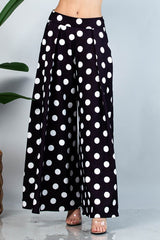 PALAZZO POLKA DOT PRINT PANTS