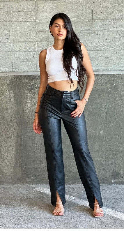 PANTALONES DE CUERO CRISTAL