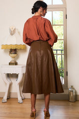 LIUMAR LEATHER SKIRT