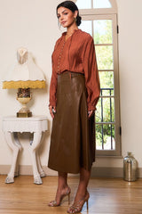 LIUMAR LEATHER SKIRT