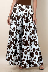 PALAZZO COW PRINT PANTS