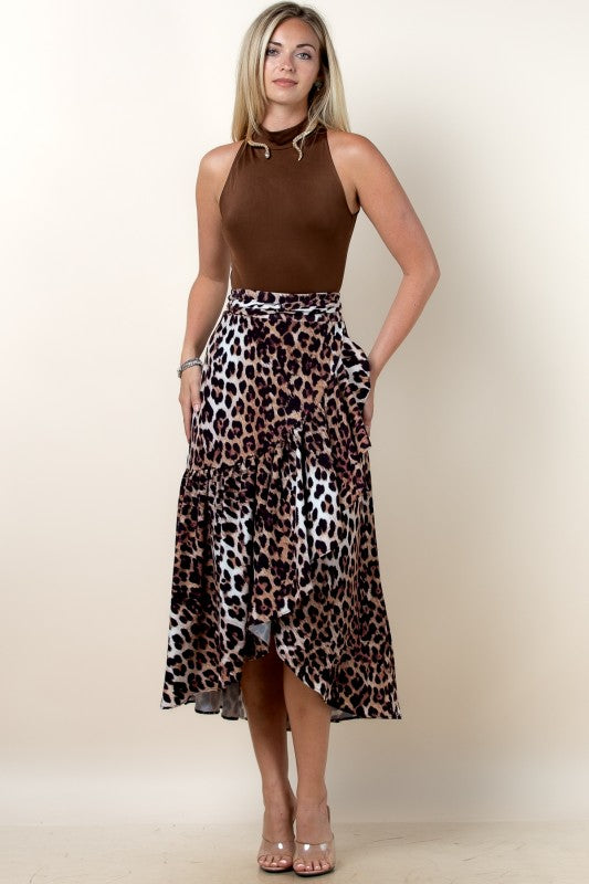 JENNIFER ANIMAL PRINT SKIRT