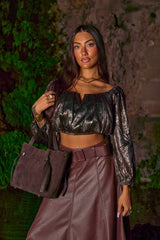 DARLYN LEATHER SKIRT