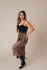 LOURDES LEATHER SKIRT