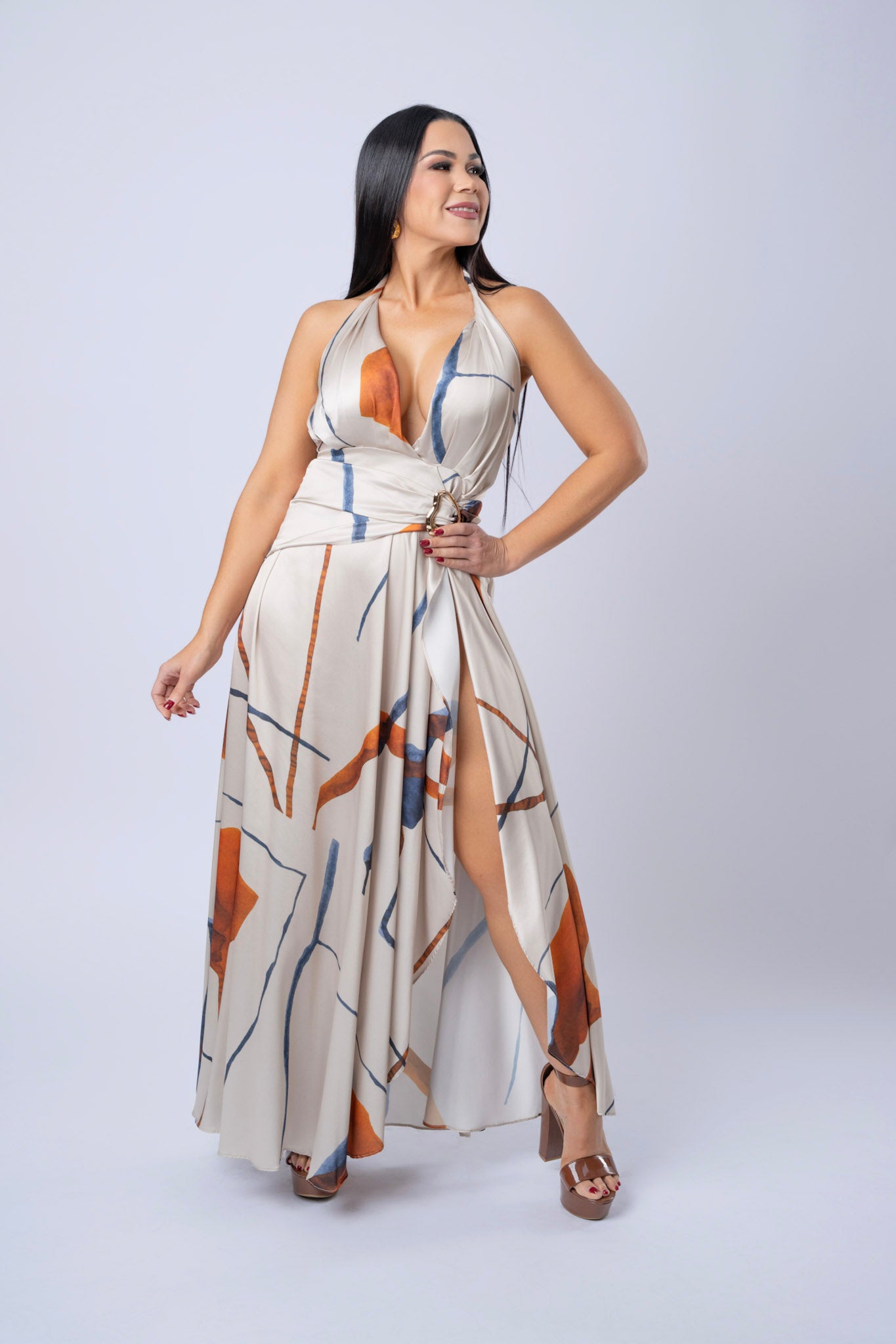 VESTIDO MAXI ESTAMPADO SORAYA