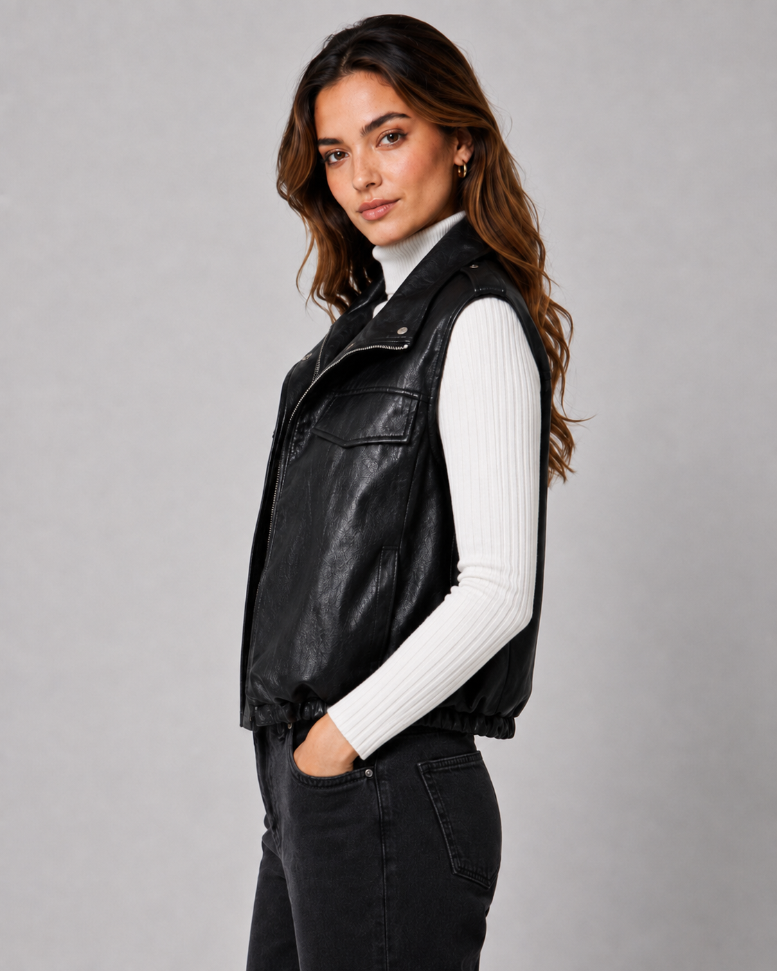 ASLIE LEATHER VEST