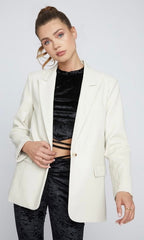 BRITNEY LEATHER BLAZER