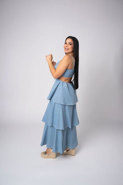 VESTIDO LARGO VAQUERO VALENTINA