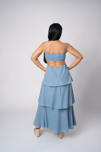 VESTIDO LARGO VAQUERO VALENTINA