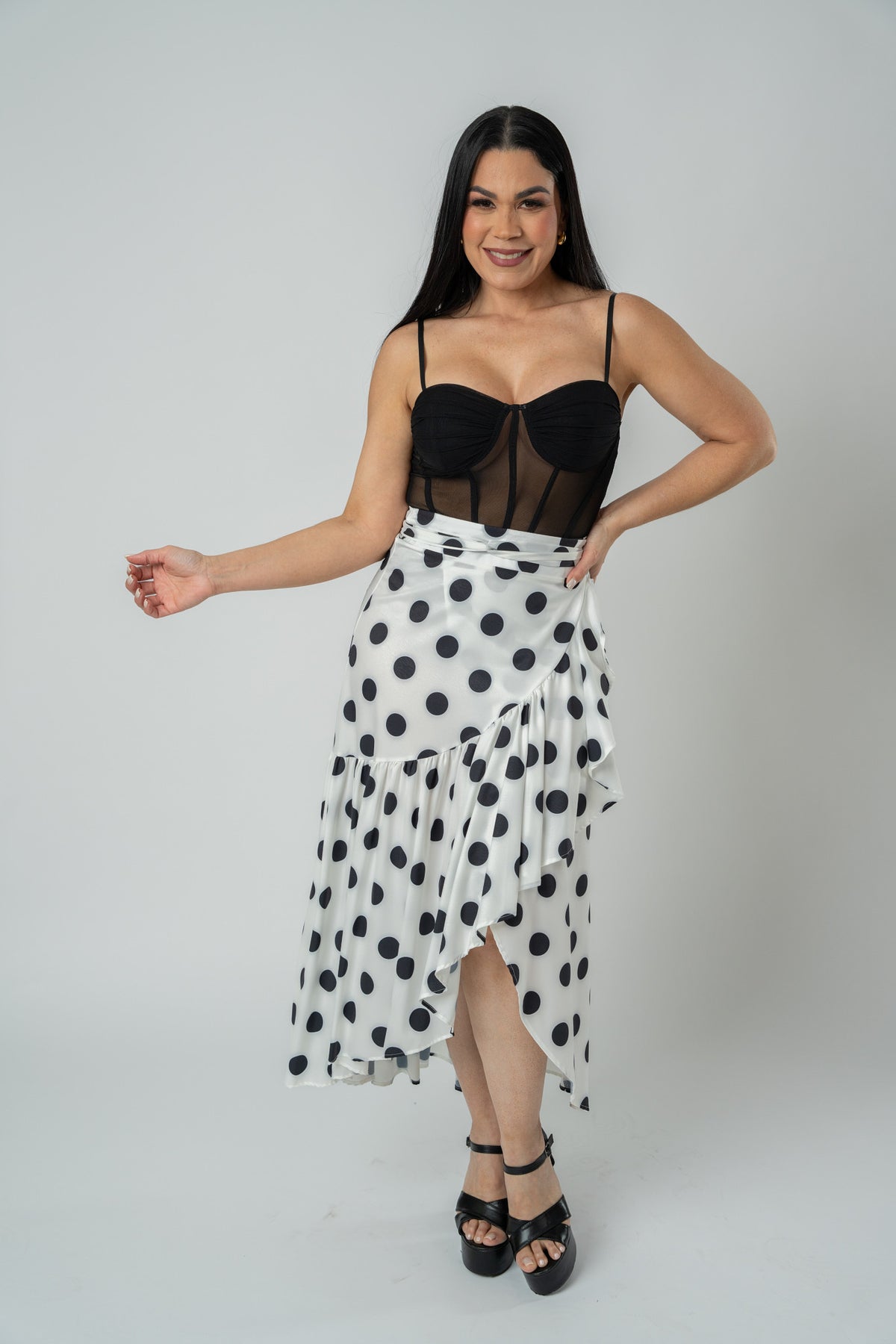 JENNIFER POLKA DOT SKIRT