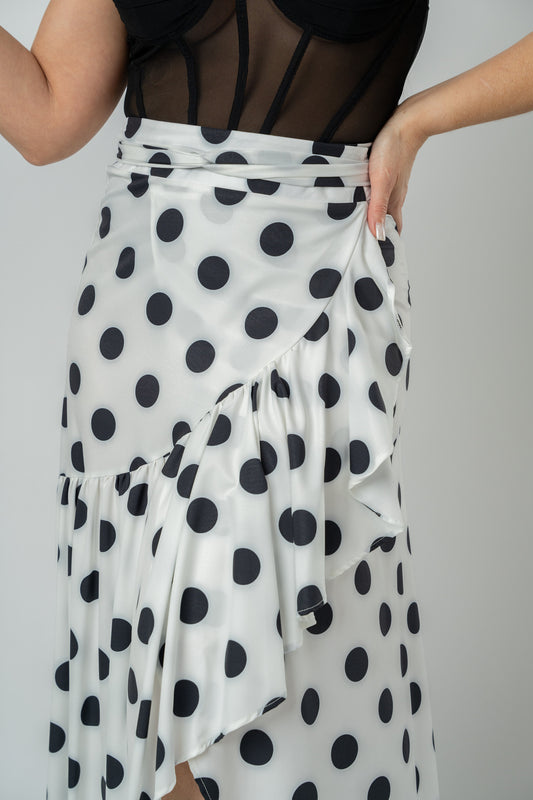 JENNIFER POLKA DOT SKIRT