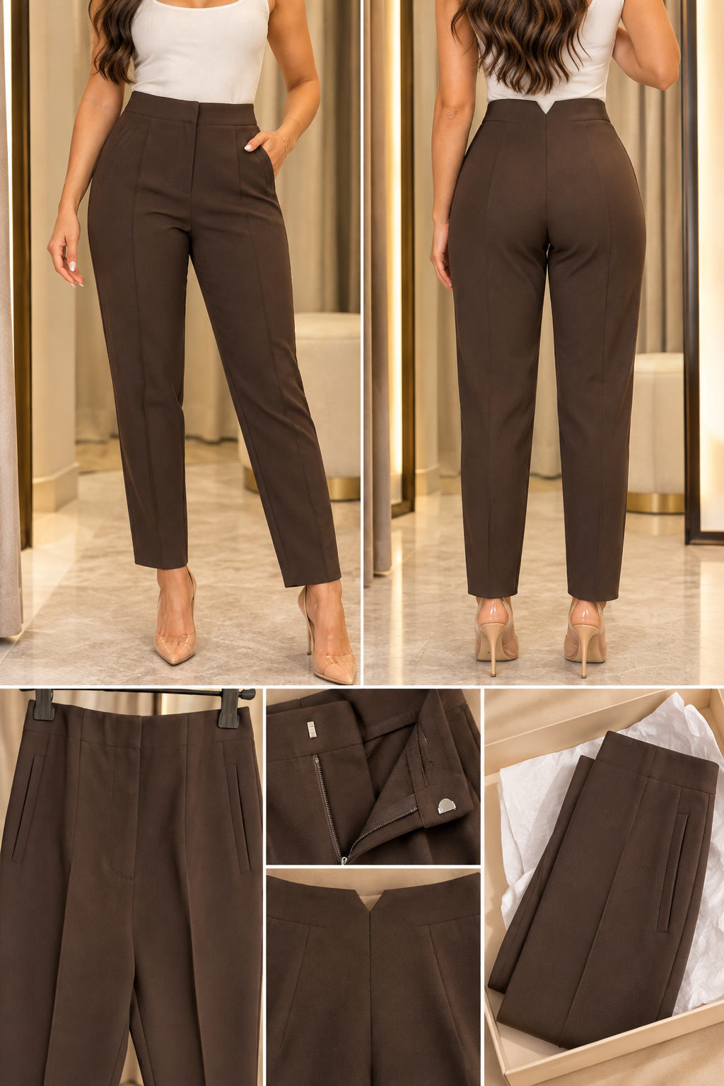 ALLY DARK BROWN PANTS