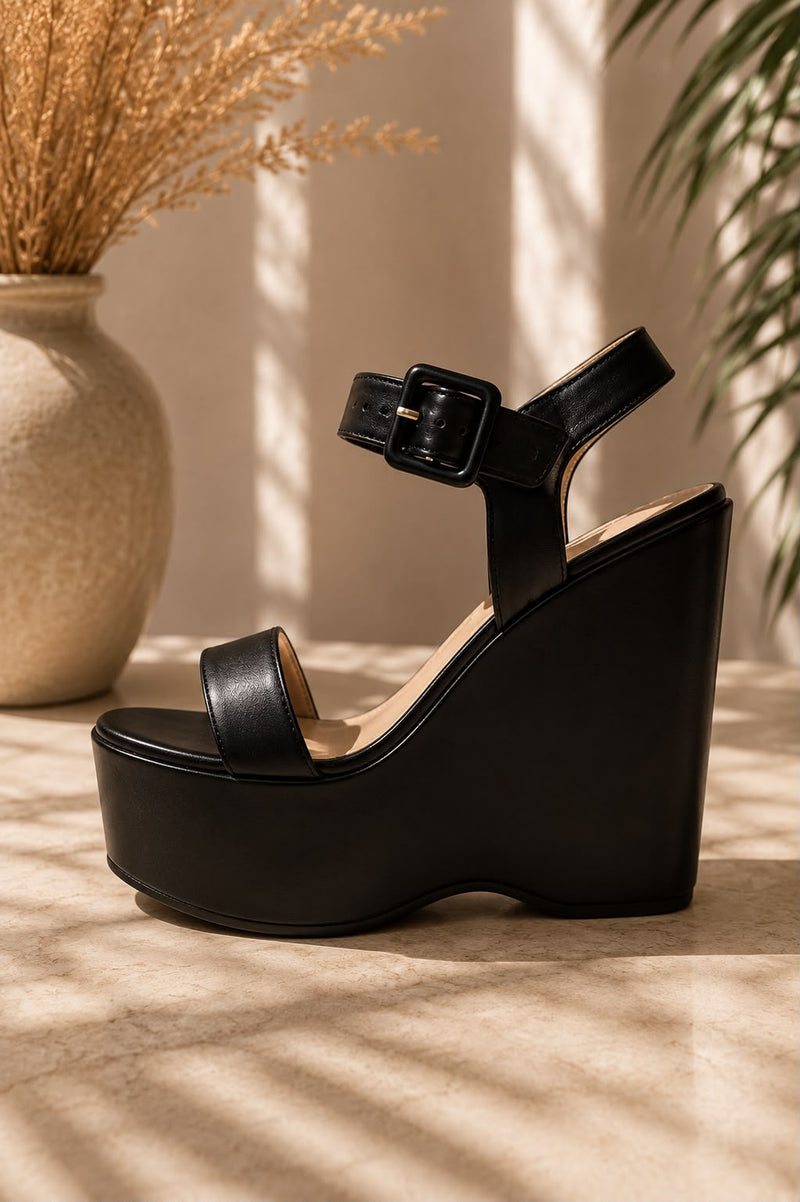 SANDALIAS NEGRAS DESGASTADAS