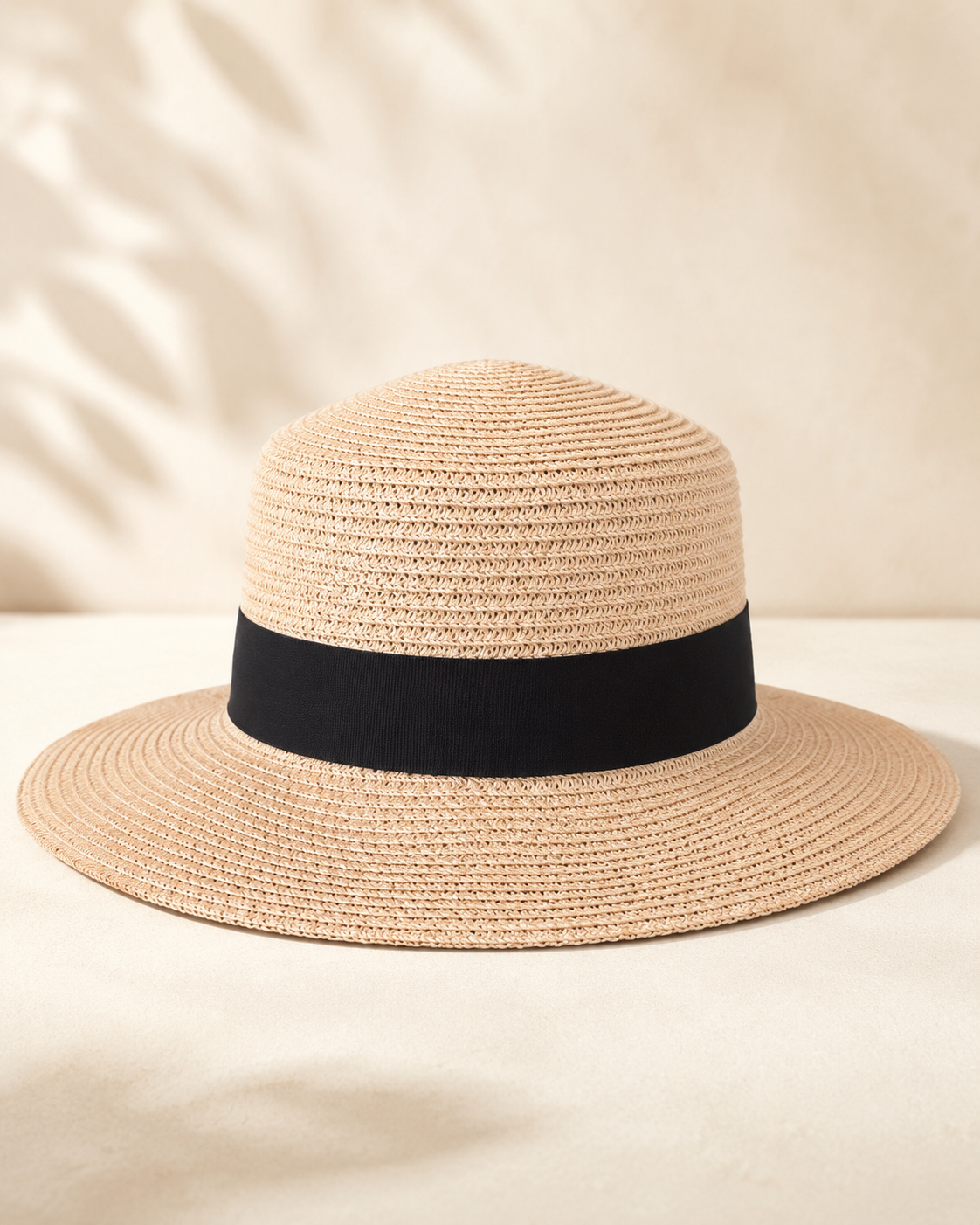 Sombrero Paja Chic con Listón Negro