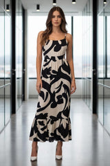 MARINELLY PRINT MAXI DRESS